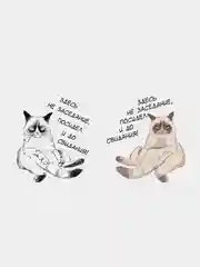 Наклейки интерьерные "Коты", на бачок и крышку унитаза