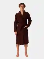 Тёмно-коричневый халат махровый мужской, банный, домашний, 100% хлопок р.42-54