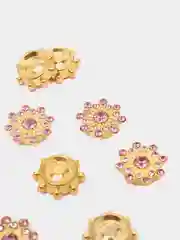 Розовый кабошоны цветочки