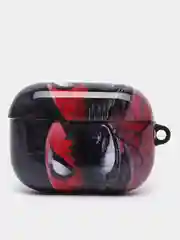 Алый чехол с рисунком на AirPods Pro, с карабином
