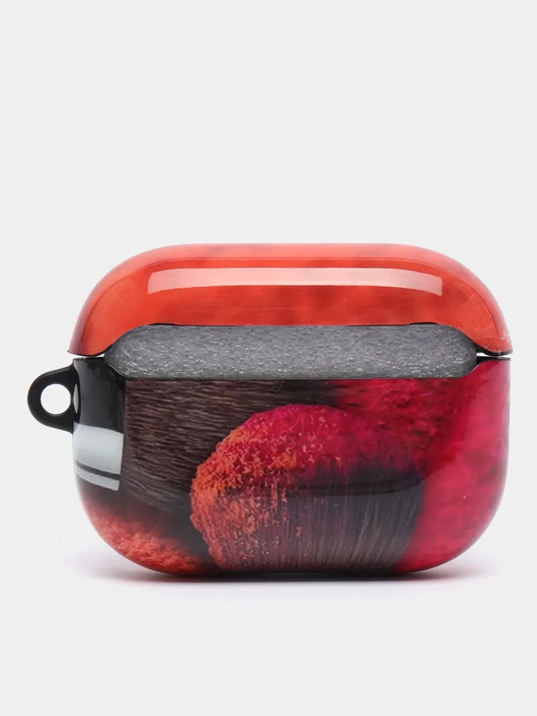 Розовый чехол с рисунком на AirPods Pro, с карабином
