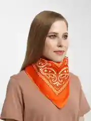 Оранжевый бандана с принтом