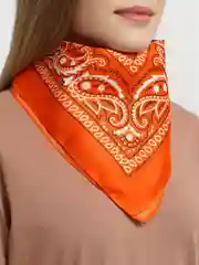 Оранжевый бандана с принтом