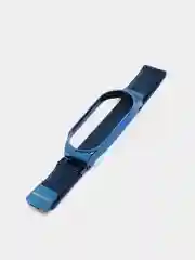 Синий металлический ремешок для Xiaomi Mi Band 7 миланская петля сяоми ми банд фитнес браслет