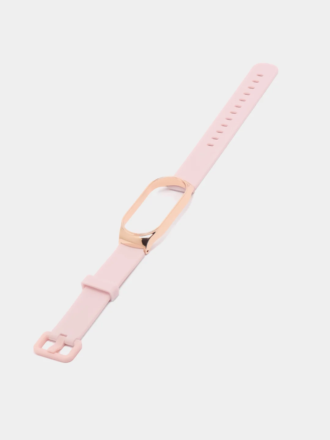 Розовый ремешок для Xiaomi Мi band 7 (ксяоми ми бэнд) силиконовый металлический фитнес часы трекер