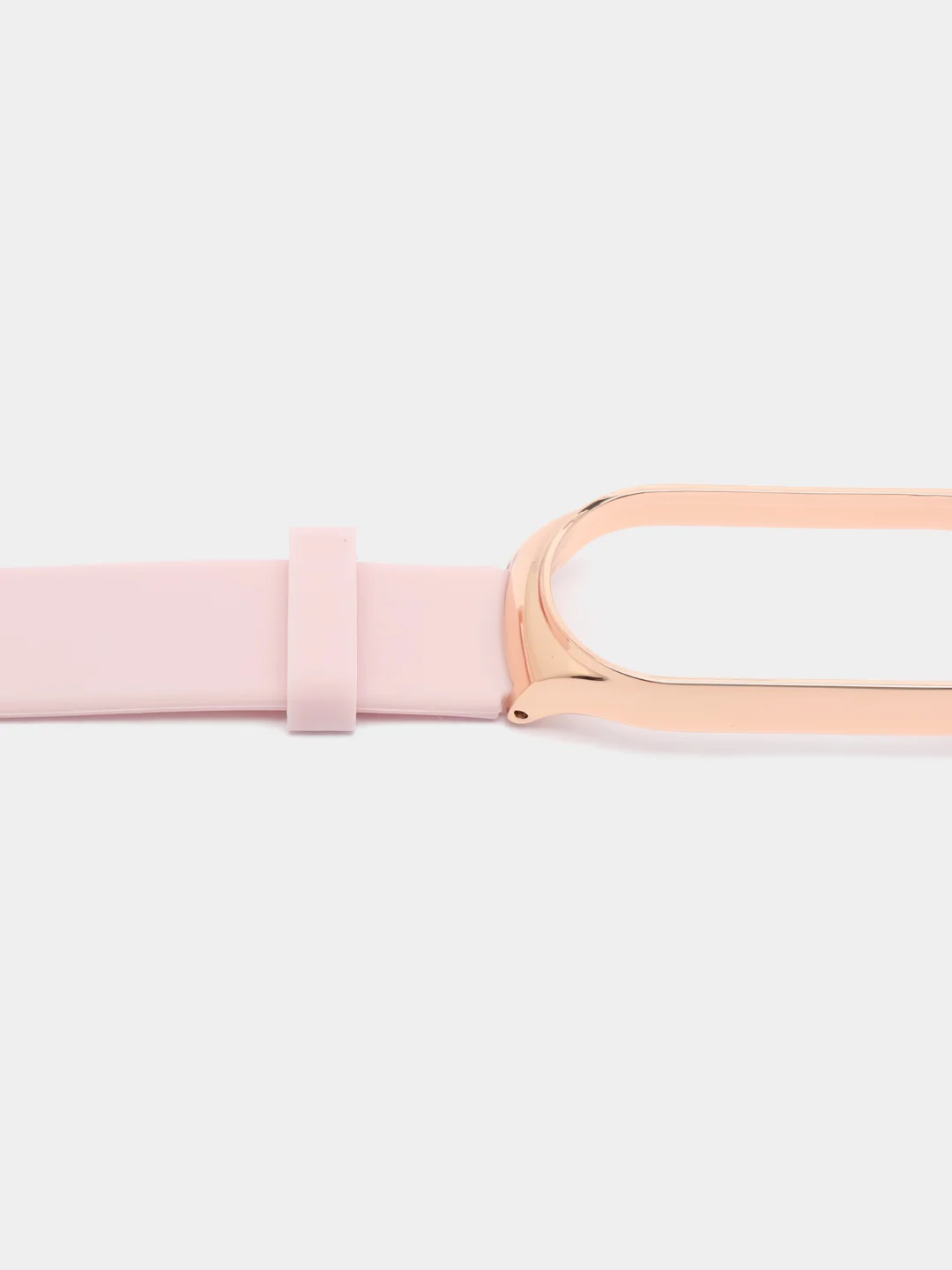 Розовый ремешок для Xiaomi Мi band 7 (ксяоми ми бэнд) силиконовый металлический фитнес часы трекер