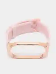 Розовый ремешок для Xiaomi Мi band 7 (ксяоми ми бэнд) силиконовый металлический фитнес часы трекер