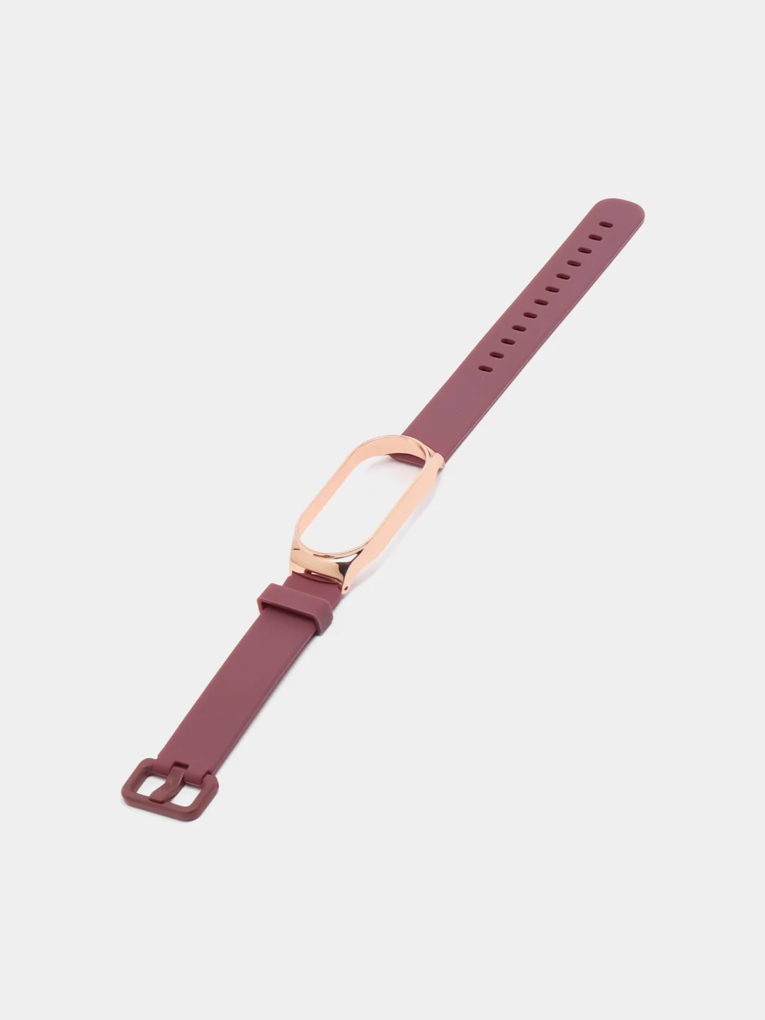Багровый ремешок для Xiaomi Мi band 7 (ксяоми ми бэнд) силиконовый металлический фитнес часы трекер