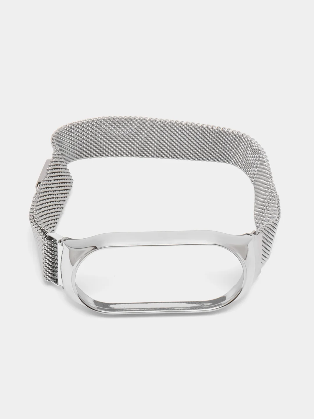 Серебряный металлический ремешок для Xiaomi Mi Band 7 миланская петля сяоми ми банд фитнес браслет