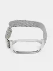 Серебряный металлический ремешок для Xiaomi Mi Band 7 миланская петля сяоми ми банд фитнес браслет
