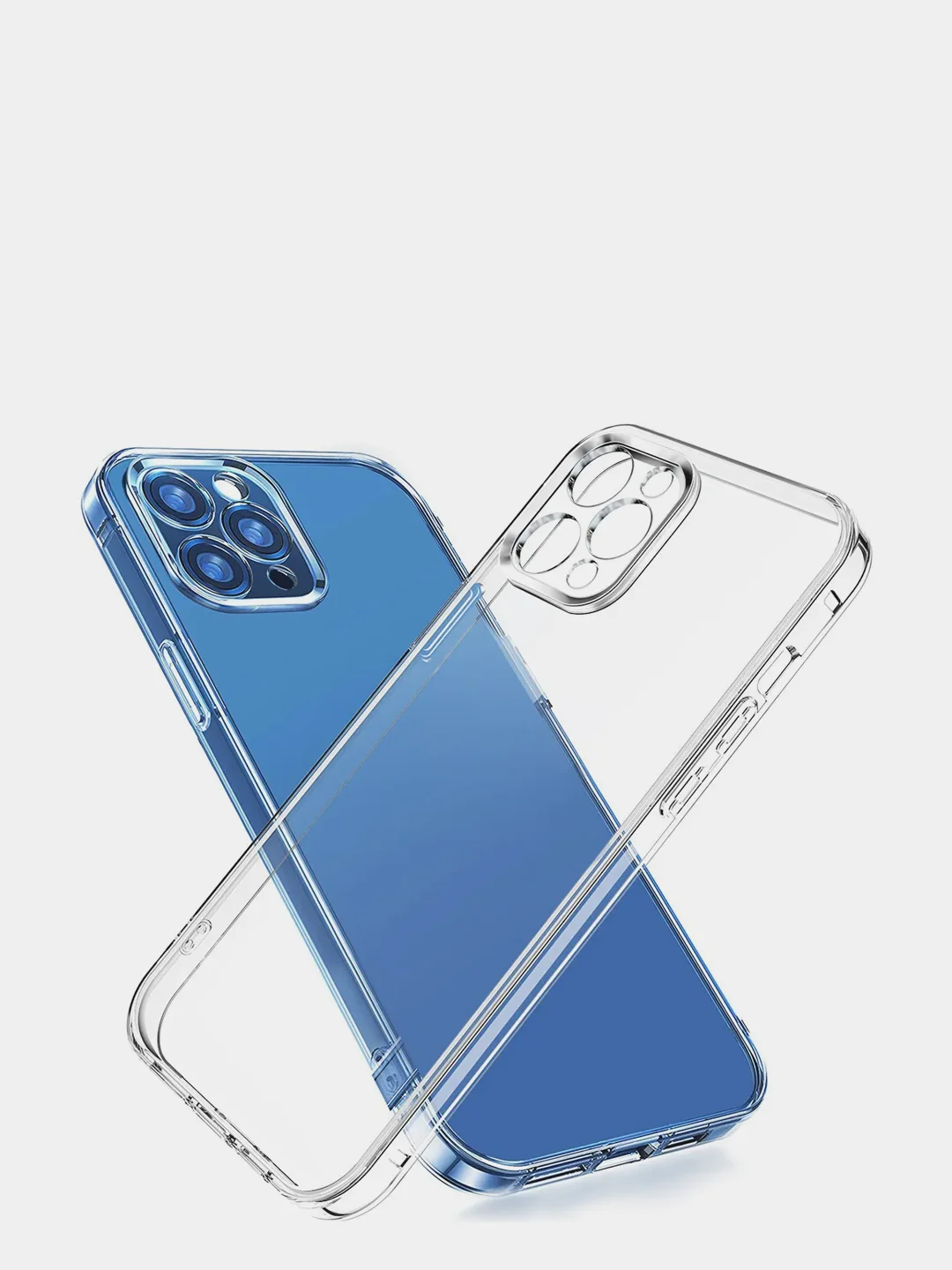Чехол iPhone 13, 13 Pro, 13 Pro Max, 13 mini, 12, 12 Pro, 12 Pro Max, 12 mini прозрачный