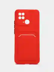 Красный чехол с карманом для карт Xiaomi Redmi Note 8 Pro 9 9A 9C 9T 10 10C 10A 11 Lite 11T Pro