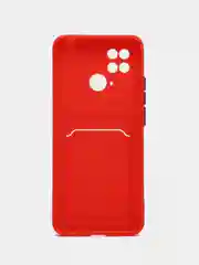 Красный чехол с карманом для карт Xiaomi Redmi Note 8 Pro 9 9A 9C 9T 10 10C 10A 11 Lite 11T Pro