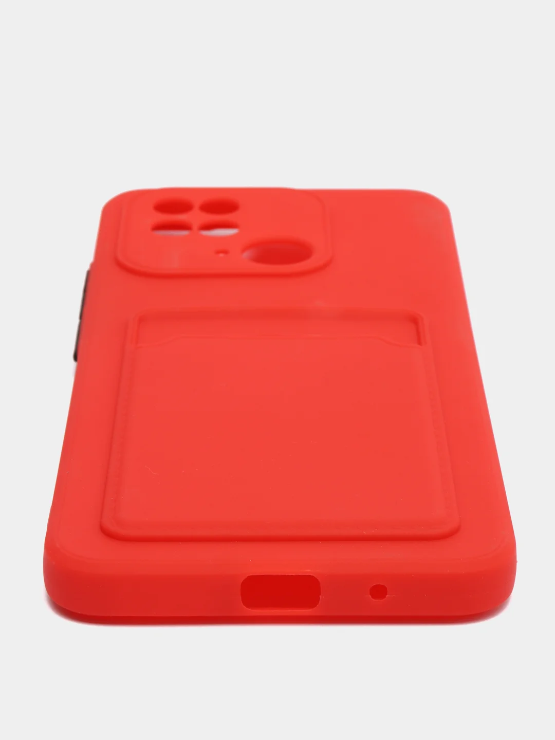 Красный чехол с карманом для карт Xiaomi Redmi Note 8 Pro 9 9A 9C 9T 10 10C 10A 11 Lite 11T Pro