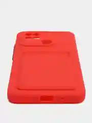 Красный чехол с карманом для карт Xiaomi Redmi Note 8 Pro 9 9A 9C 9T 10 10C 10A 11 Lite 11T Pro