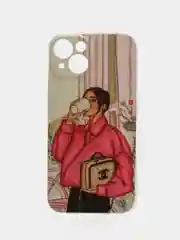 Розовый чехол iPhone 13 mini, 13, 13 Pro, 13 Pro Max силиконовый с рисунком