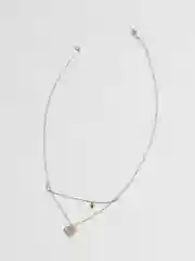 Серебряная цепочка с кулоном из сердец, 925 s