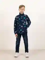 Голубой детский джемпер, флисовая толстовка