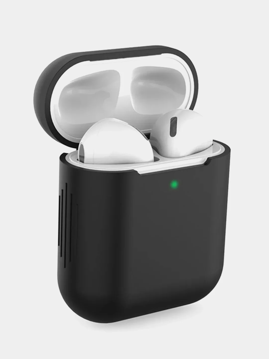 Черный чехол для Airpods 1/2 МоноЛайт