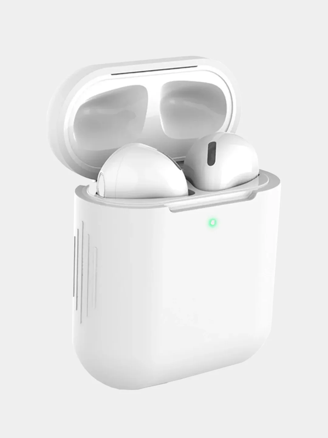 Белый чехол для Airpods 1/2 МоноЛайт