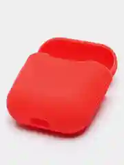 Красный чехол для Airpods 1/2 МоноЛайт