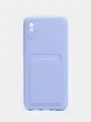 Лавандовый чехол для Xiaomi Redmi 9A, Сяоми Редми 9А, силиконовый, с карманом для карты