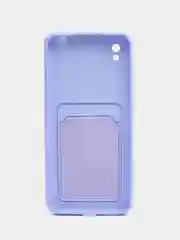 Лавандовый чехол для Xiaomi Redmi 9A, Сяоми Редми 9А, силиконовый, с карманом для карты