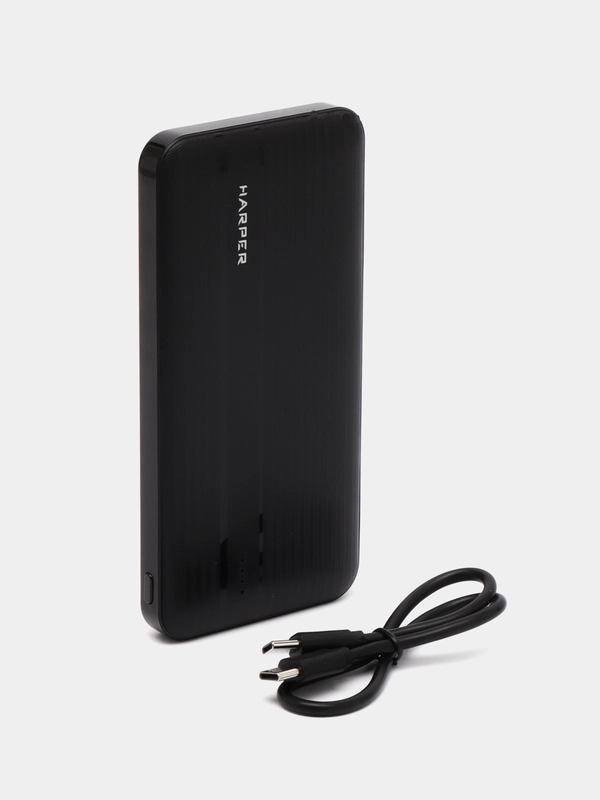 Внешний аккумулятор Harper PB-10006, 10000 мАч, быстрая зарядка, Micro USB, Type-C, USBх2