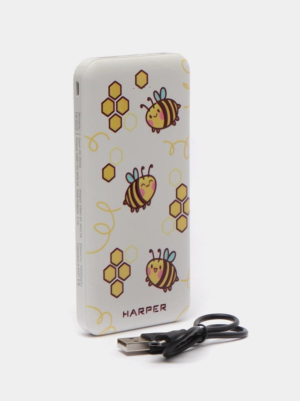 Внешний аккумулятор Harper PB-0022, 10 000 мАч, Micro USB, Type-C