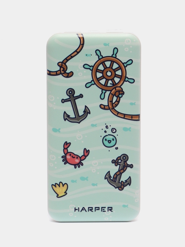Внешний аккумулятор Harper PB-0021, 10 000 мАч, Micro USB, Type-C, USB х 2