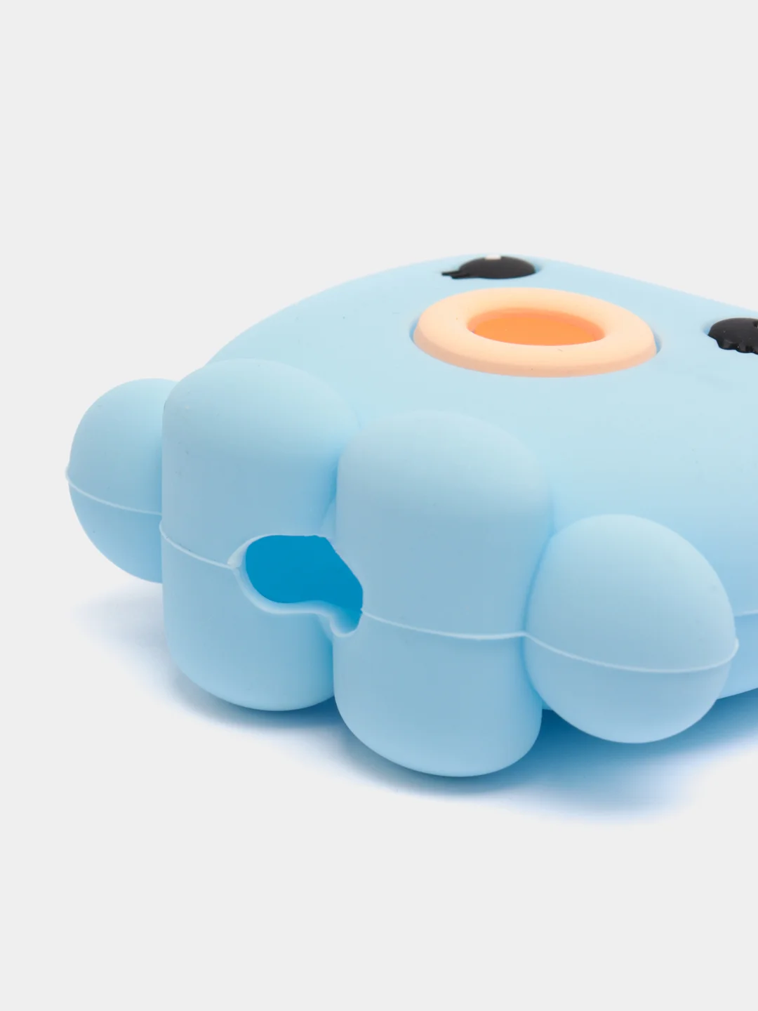 Голубой чехол для беспроводных наушников Apple AirPods 1, 2, силиконовый