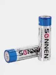 Батарейки алкалиновые AA, SONNEN Super Alkaline (LR6,15А), 4шт