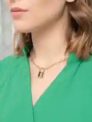 Золотой цепочка с подвеской Замок