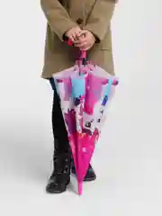Коралловый зонт детский / Зонт трость для девочки