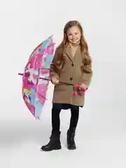 Коралловый зонт детский / Зонт трость для девочки