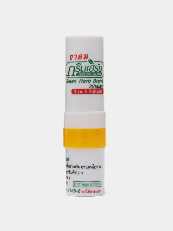 Тайский карандаш-ингалятор для носа Green Herb Brand, при простудах  от насморка