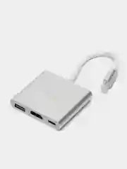 Переходник HOCO HB14 USB HUB для Macbook, Type-c to USB-C, USB 3.0, HDMI, PD