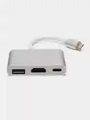 Переходник HOCO HB14 USB HUB для Macbook, Type-c to USB-C, USB 3.0, HDMI, PD