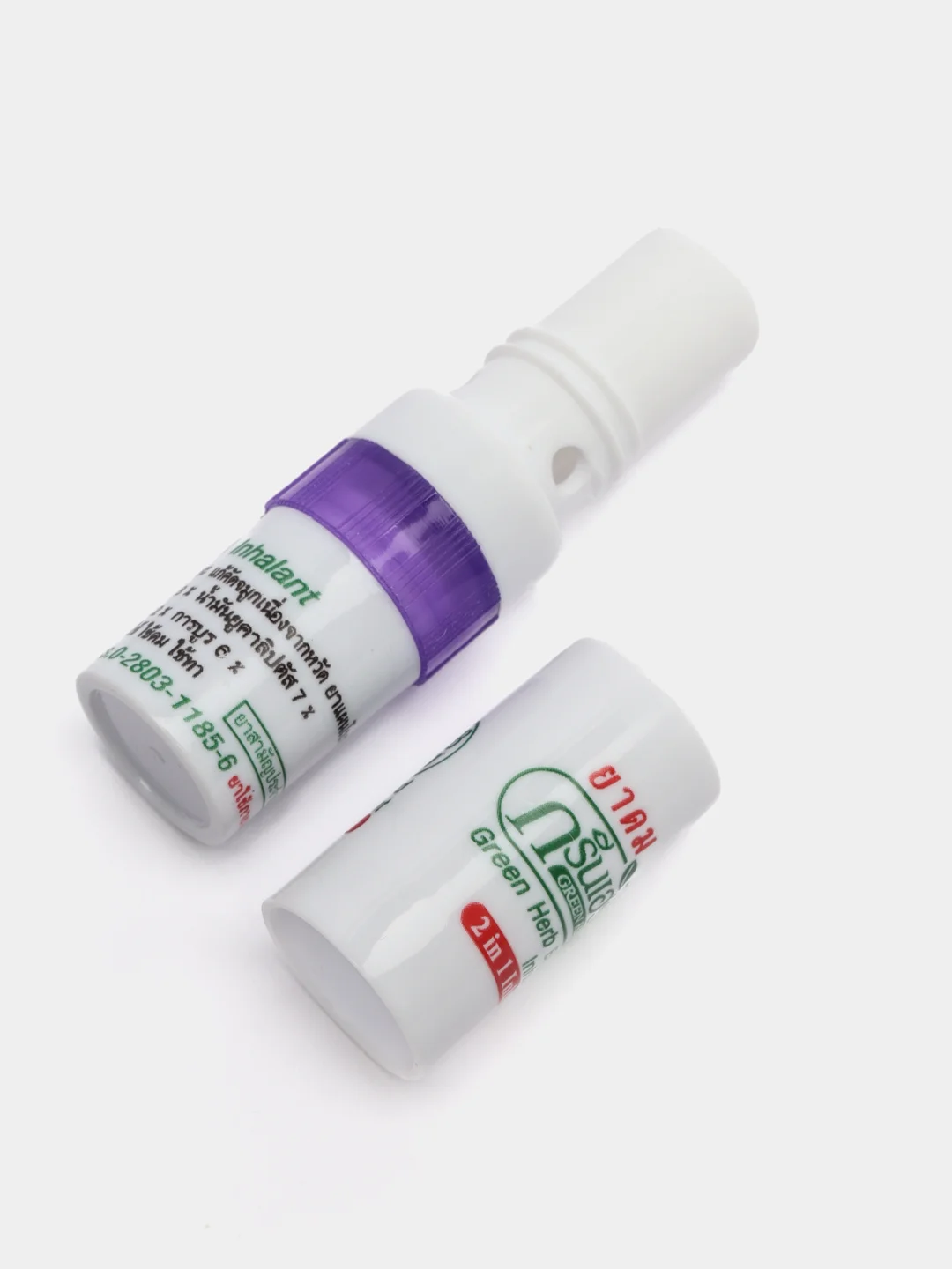 Фиолетовый тайский карандаш-ингалятор для носа Green Herb Brand, при простудах  от насморка