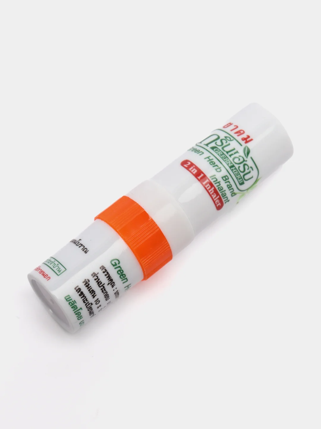 Оранжевый тайский карандаш-ингалятор для носа Green Herb Brand, при простудах  от насморка