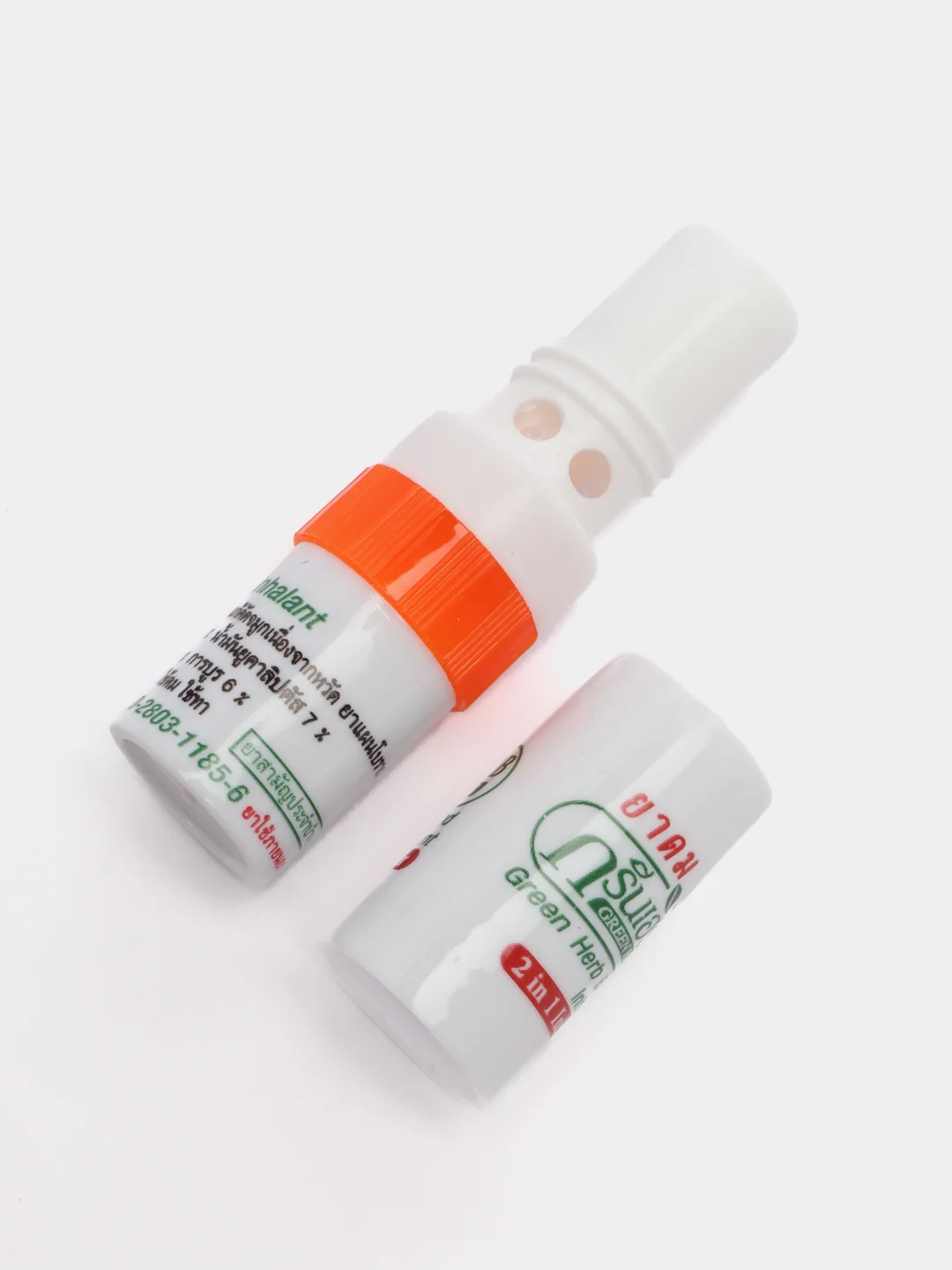 Оранжевый тайский карандаш-ингалятор для носа Green Herb Brand, при простудах  от насморка