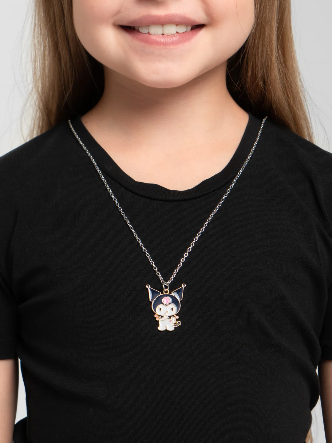 Бежевый подвеска "Куроми и Май Мелоди", Hello Kitty, на цепочке