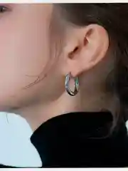 Серебряный серьги с напылением серебра 925 пробы