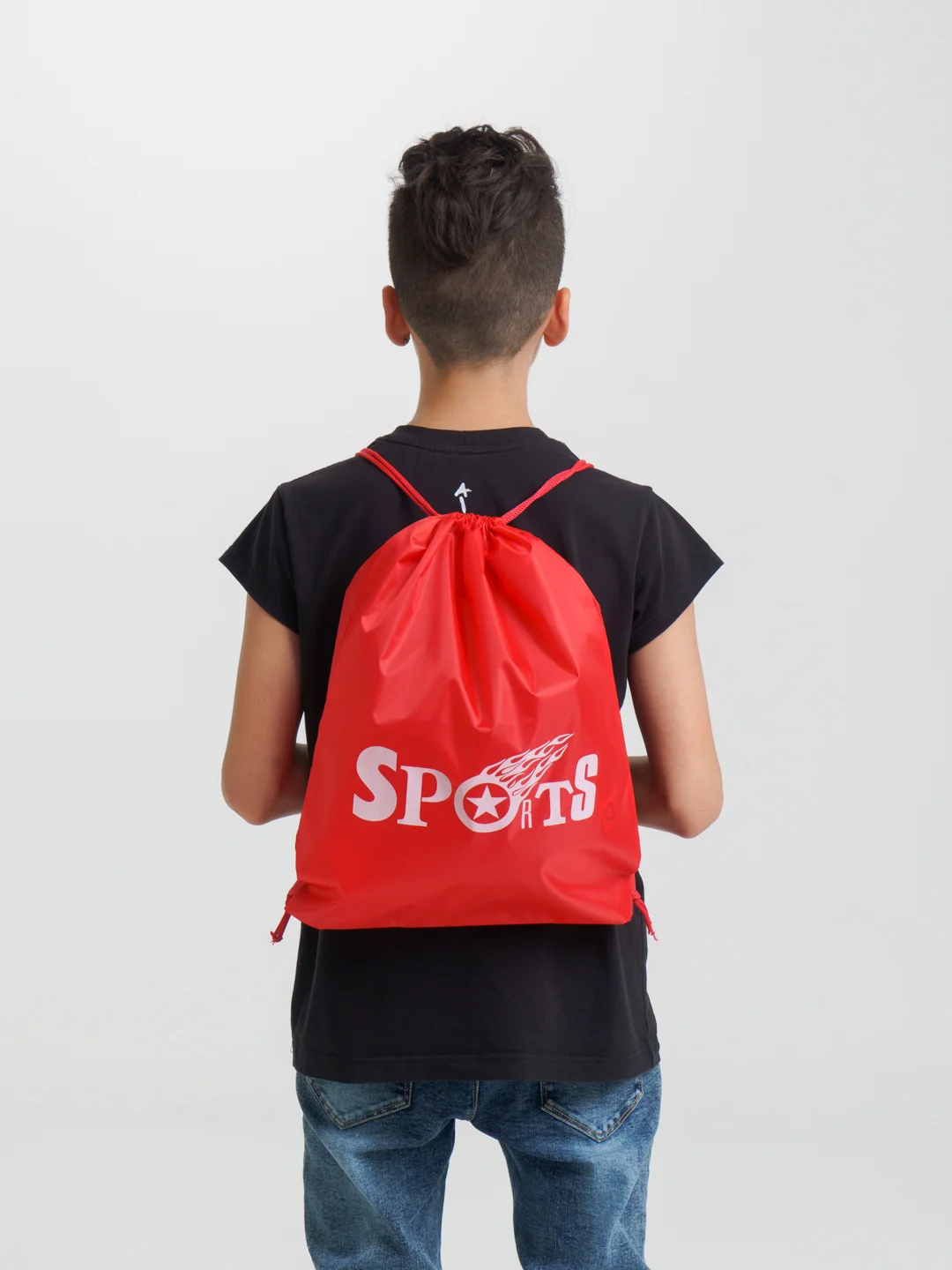 Алый мешок для обуви с принтом "Sport"