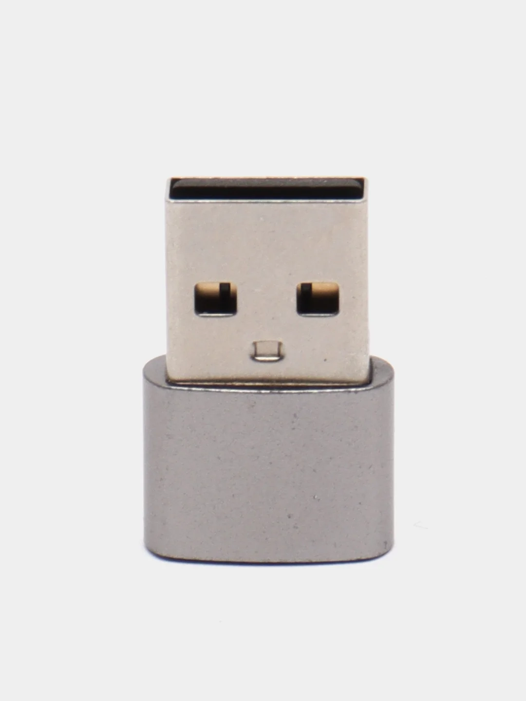 Серый адаптер переходник Type-А на USB Type-С для зарядки