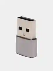 Серый адаптер переходник Type-А на USB Type-С для зарядки