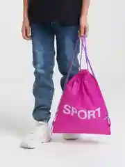 Фуксия мешок для обуви с принтом "Sport"