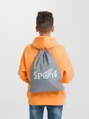 Серый меланж мешок для обуви с принтом "Sport"