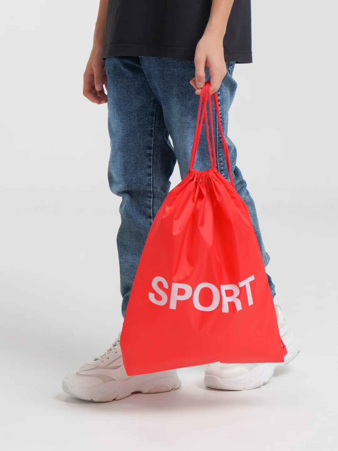 Индиго мешок для обуви с принтом "Sport"