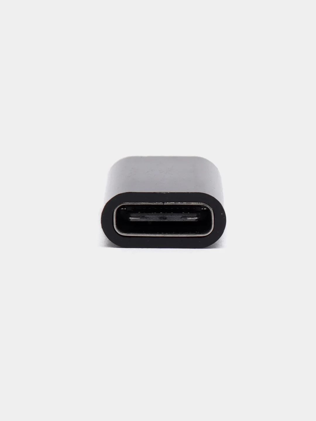 Черный адаптер переходник гнездо Type-C на штекер micro usb